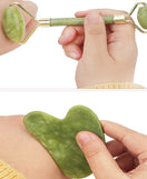 2 In 1 Natural Jade Facial Beauty Roller Skin Care