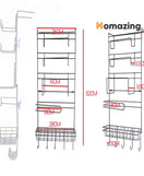 5-Tier Multi-Functional Storage Shelf For Hanging On The Fridge