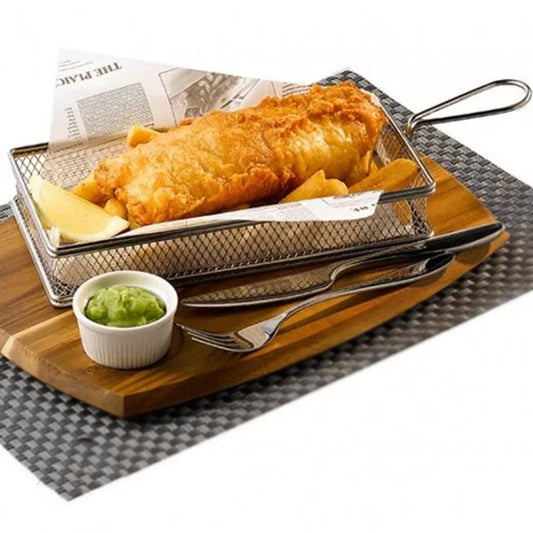 Fish Frying Basket Stainless Steel