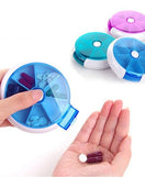 Plastic Pill Storage Organizer - Pills Round Case Box For Traveling