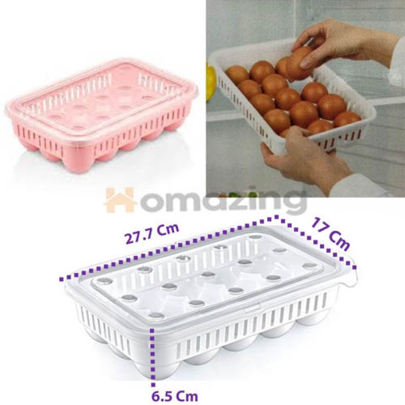 15 Eggs Storage Box with Lid