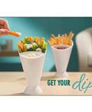 French Fries Dip Cone Cup With Sauce Holder
