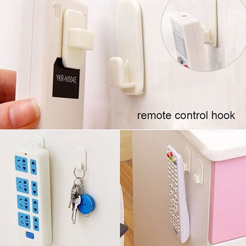 Adhesive Hook Holder Wall Mounted 2 Pcs Set