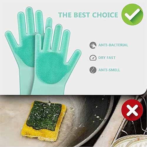 Magic Washing Gloves - Pair Of Silicone Washing Gloves