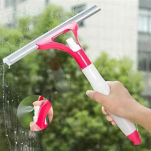 Window Wiper Built-In Spray Bottle Multi-Function