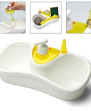 Sponge Holder And Soap Dispenser Sink Organizer