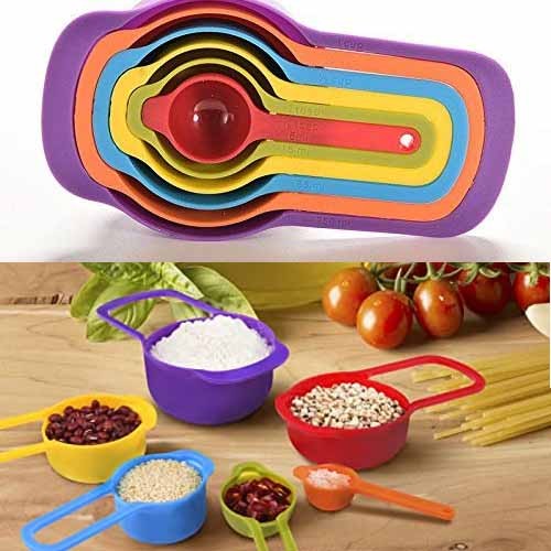 6 Pieces Measuring Spoons Cups With Scale