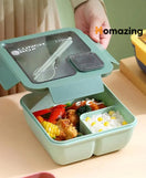 Double Compartment Lunch Box With Spoon