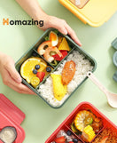 Double Compartment Lunch Box With Spoon