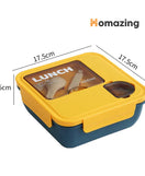 Double Compartment Lunch Box With Spoon