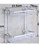 Aluminium 2 Layer Bathroom Shelf