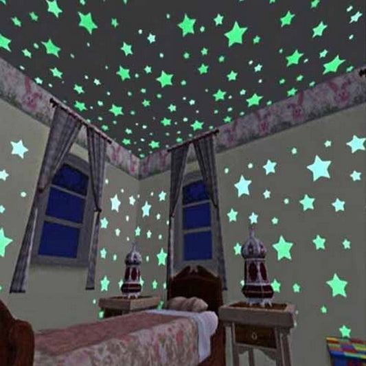 Night Glow Stars for Kids Room Pack of 100