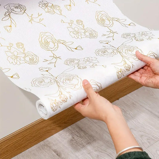 Drawer Liner Mat Gold Floral