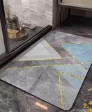 Bath Mat Water Absorbent Non-Slip- Square Shape-(Green)