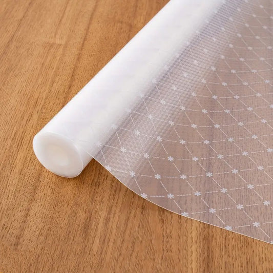 Anti-Slip Fridge & Drawer PVC Sheet Roll Transparent Diagonal Design