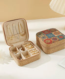 Premium Mini Jewelry Organizer Box Vintage Floral Design