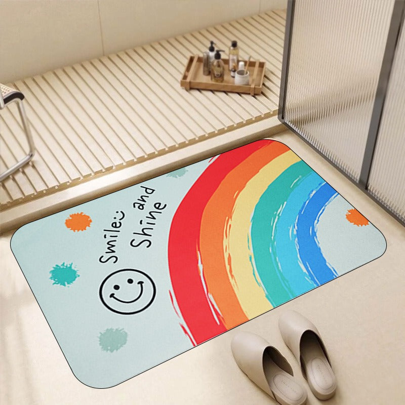 Floor Bath Mat Absorbent Non-Slip Shine Design