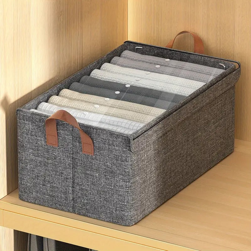 Foldable Clothes Storage Box With Lid