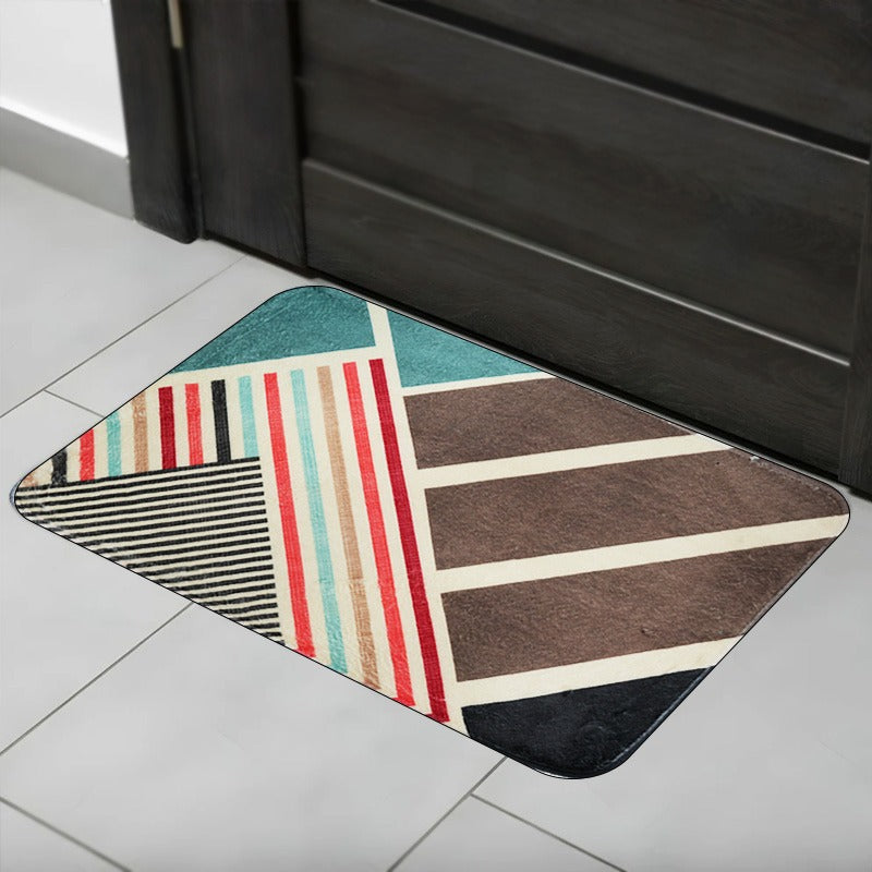Foam Bath Mat Absorbent Non-Slip Printed Modern Design