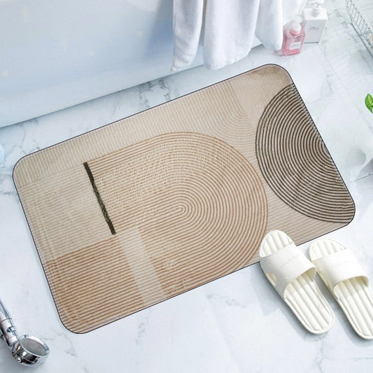 Foam Bath Mat Absorbent Non-Slip Diatomite Design