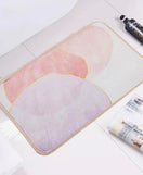 Foam Bath Mat Absorbent Non-Slip Rose Gold Design