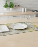 Anti-Slip Dish Drying/Dining Table Mat-Rustic Abstract Design