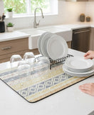 Anti-Slip Dish Drying/Dining Table Mat-Tribal Motif Design