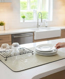 Anti-Slip Dish Drying/Dining Table Mat-Modern Textured Abstract Design