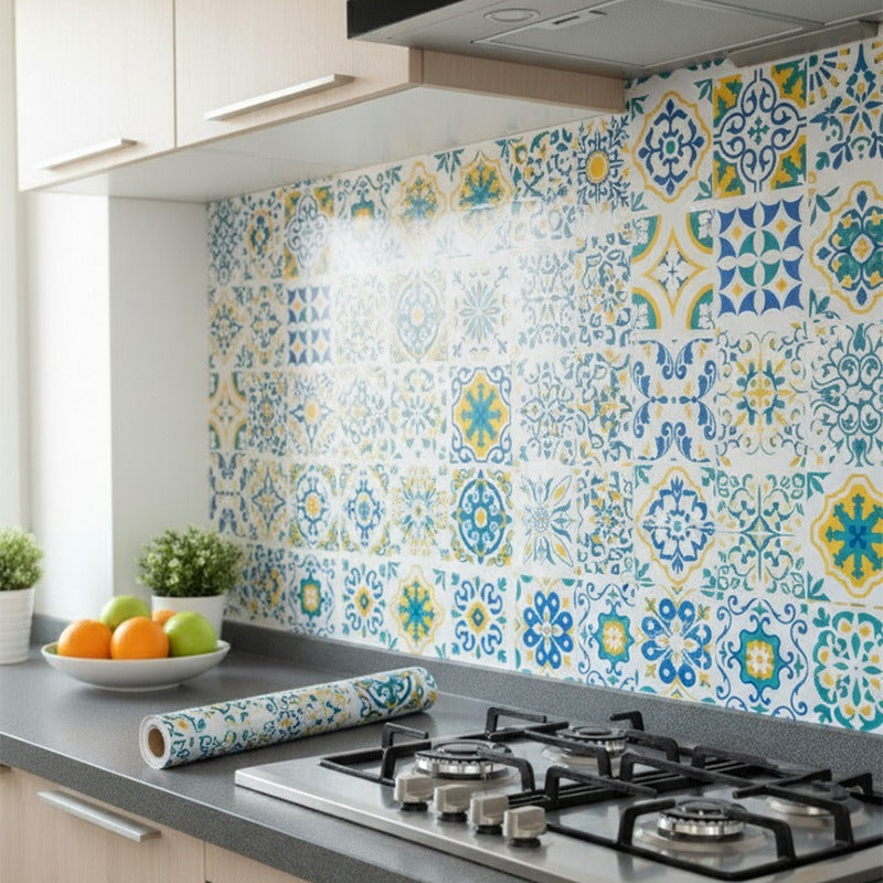 Marble Adhesive Sheet Moroccan Mosaic Pattern Design