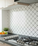 Marble Adhesive Sheet Black And White Diagonal Pattern Design