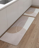 Kitchen Floor Mat Non-slip Set Of 2 Pcs - Abstract Geometric Design