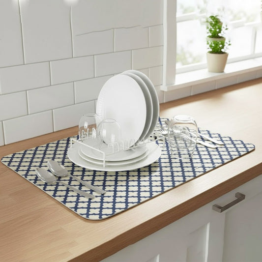 Anti-Slip Dish Drying/Dining Table Mat-Decorative Lattice Design