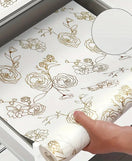 Drawer Liner Mat Gold Floral