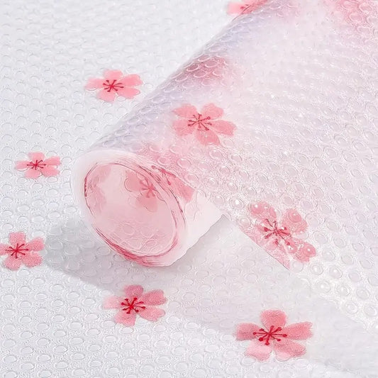 Anti-Slip Floral Pattern Drawer PVC Sheet Roll