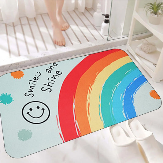 Floor Bath Mat Absorbent Non-Slip Shine Design