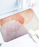 Foam Bath Mat Absorbent Non-Slip Rose Gold Design
