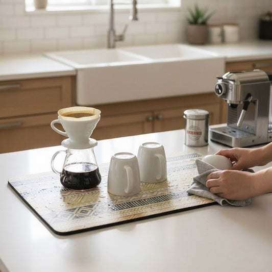 Anti-Slip Dish Drying/Dining Table Mat-Tribal Motif Design