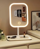 Modern Desktop Vanity Mirror 3 Color Light LED