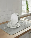 Anti-Slip Dish Drying/Dining Table Mat-Geometric Cube Pattern Design