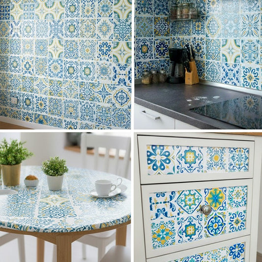 Marble Adhesive Sheet Moroccan Mosaic Pattern Design