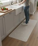 Kitchen Floor Mat Non-slip Set Of 2 Pcs - Abstract Wavy Pattern Design