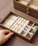 Wood 3 Drawer Jewelry Storage Organizer