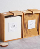 Wooden Rice Jar Box Premium Kitchen Storage Container