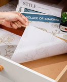 Drawer Liner Mat Gold Floral