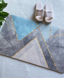 Bath Mat Water Absorbent Non-Slip- Square Shape-(Green)