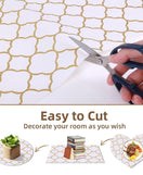 Anti-Slip Drawer Line Gold PVC Sheet Roll