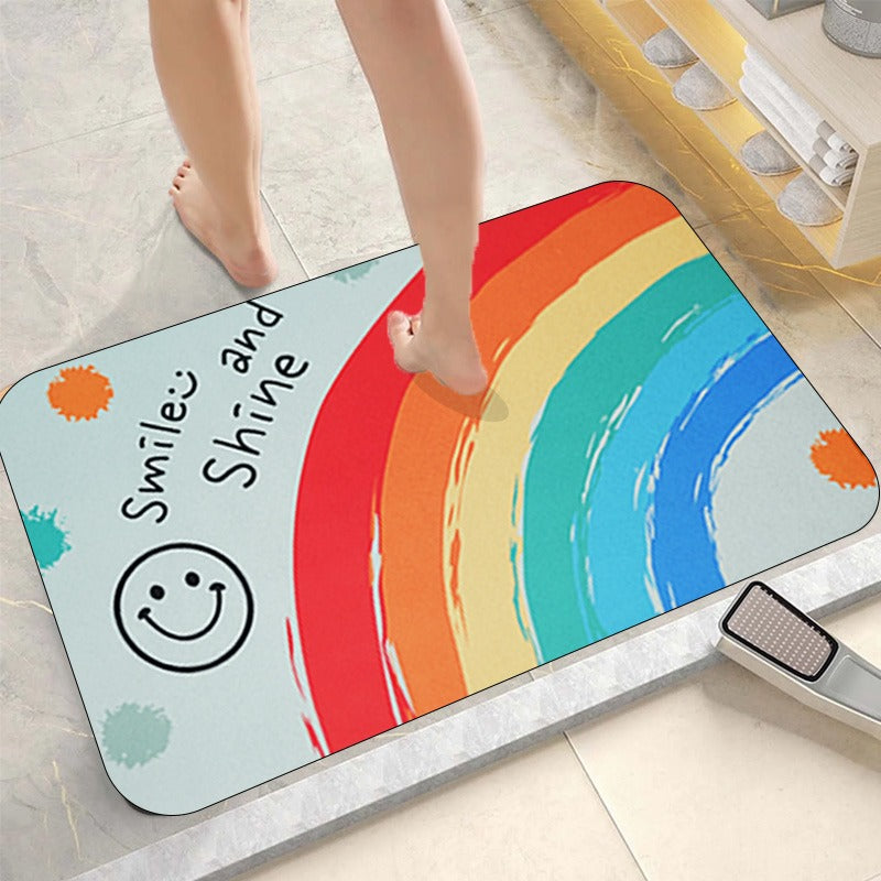 Floor Bath Mat Absorbent Non-Slip Shine Design