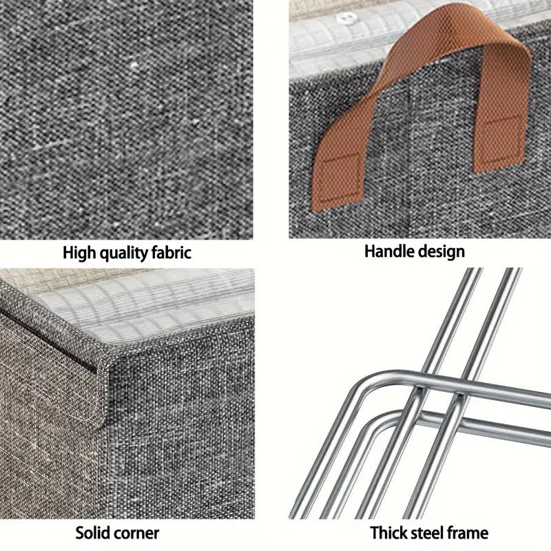 Foldable Clothes Storage Box With Lid