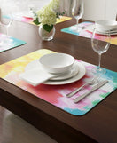 Anti-Slip Dish Drying/Dining Table Mat-Vibrant Brushstroke Design