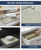 Anti-Slip Dish Drying/Dining Table Mat-Modern Textured Abstract Design